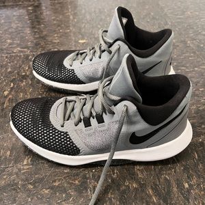 Nike Air Precision II AA7069-011 Mens Size 8 Gray Black White Basketball Shoes